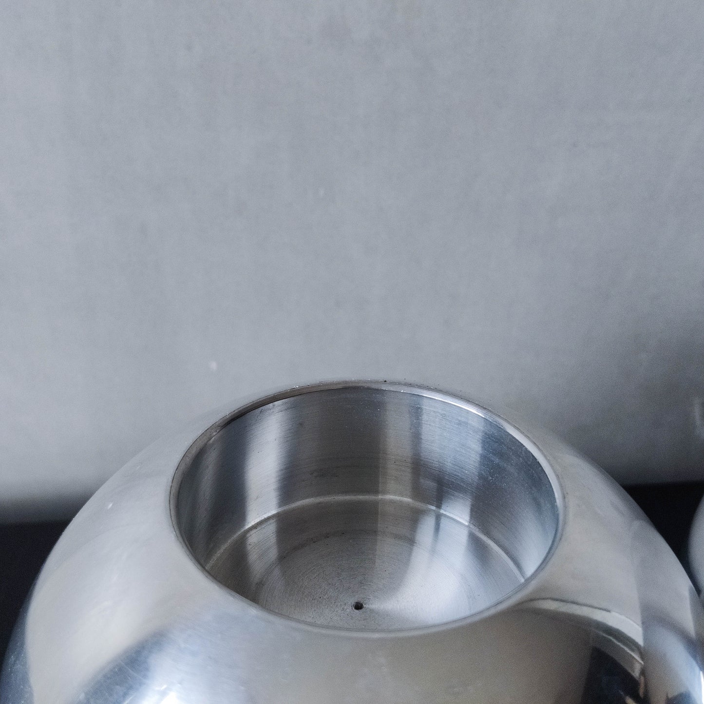 Trio of vintage 00s Ikea NÄSSJÖ aluminium sphere candle holders Ehlén Johansson