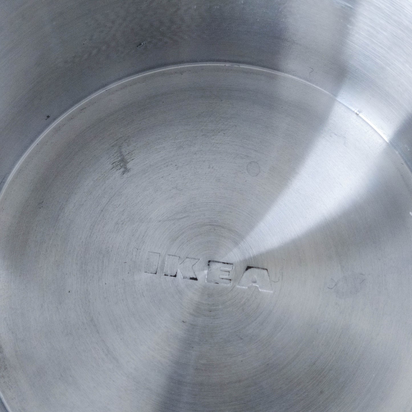 Trio of vintage 00s Ikea NÄSSJÖ aluminium sphere candle holders Ehlén Johansson