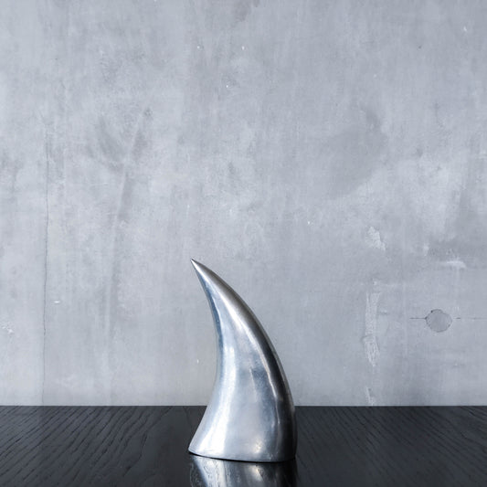 Knut & Marianne Hagberg vintage 90s cast aluminium abstract table sculpture