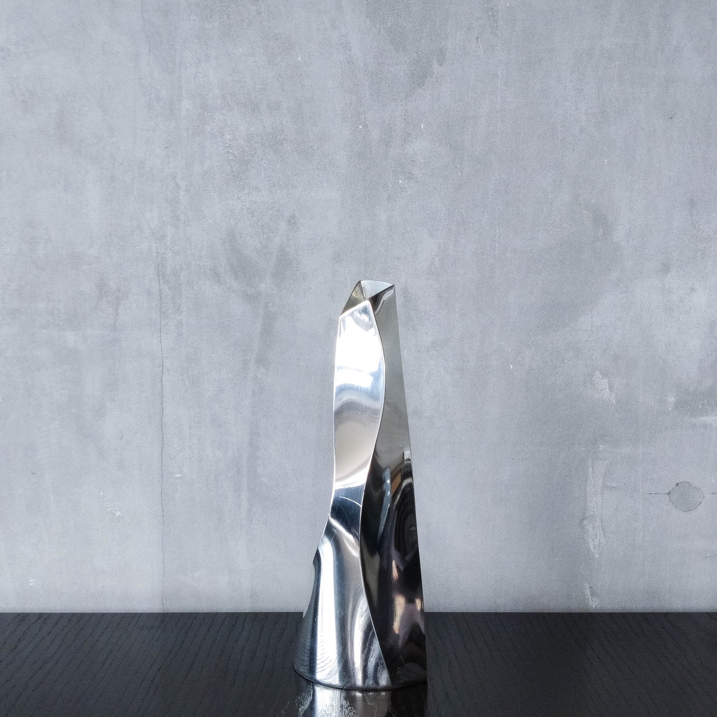 Pewter twisted sculptural vase Wentworth Catherine Tutt modernist form