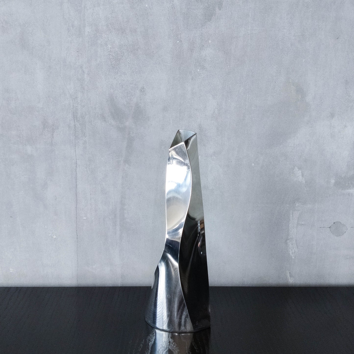 Pewter twisted sculptural vase Wentworth Catherine Tutt modernist form