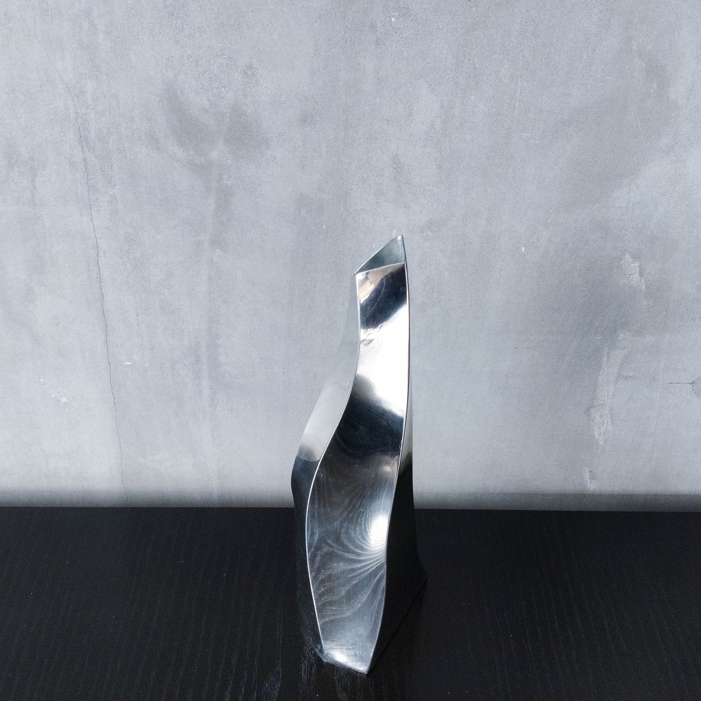 Pewter twisted sculptural vase Wentworth Catherine Tutt modernist form