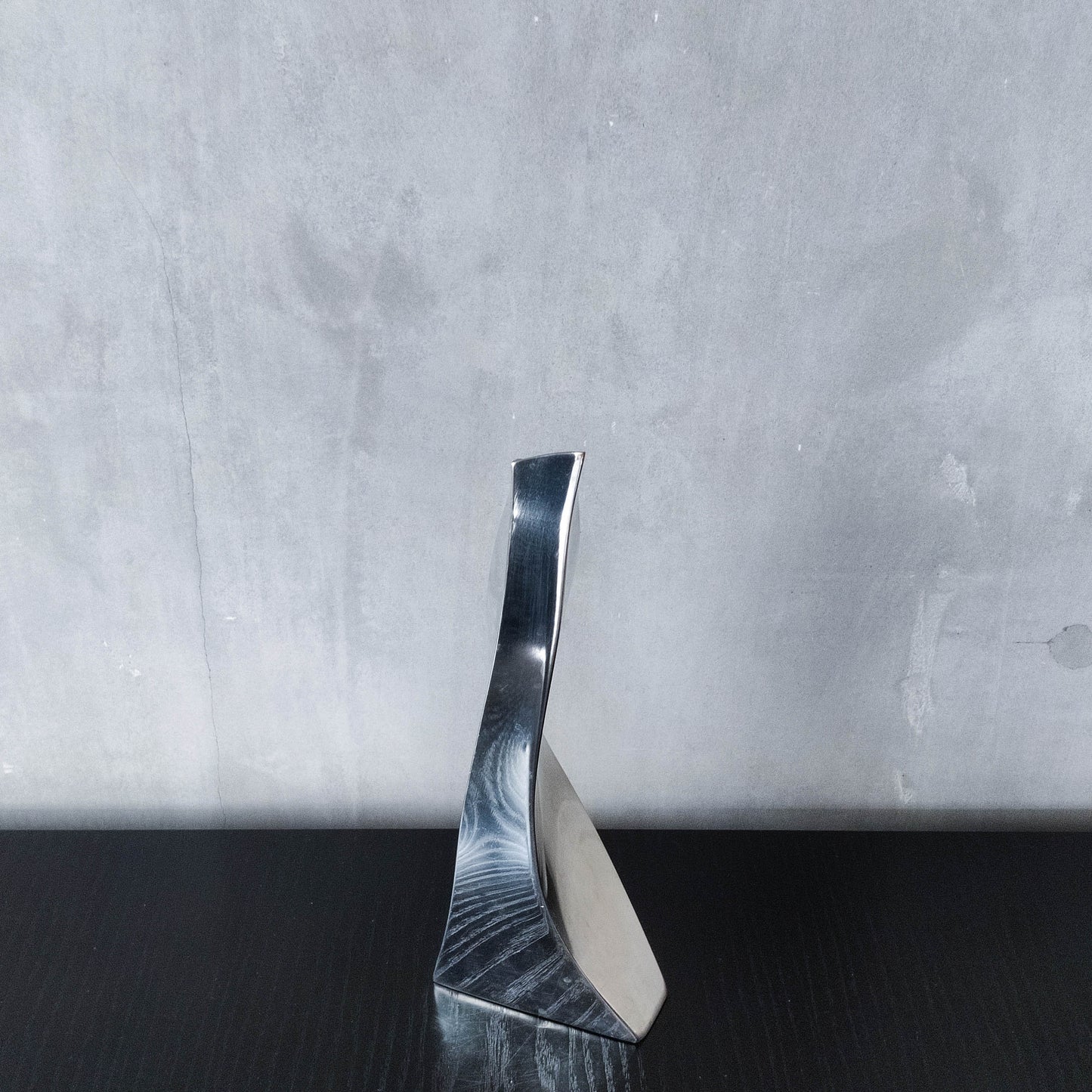 Pewter twisted sculptural vase Wentworth Catherine Tutt modernist form