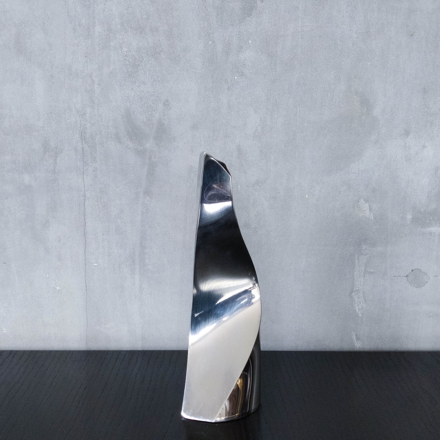 Pewter twisted sculptural vase Wentworth Catherine Tutt modernist form