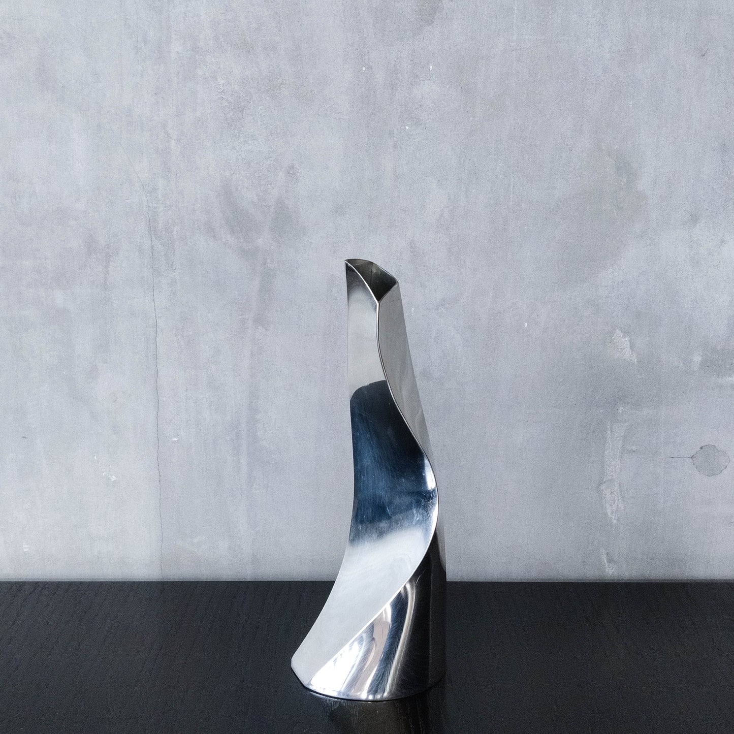 Pewter twisted sculptural vase Wentworth Catherine Tutt modernist form