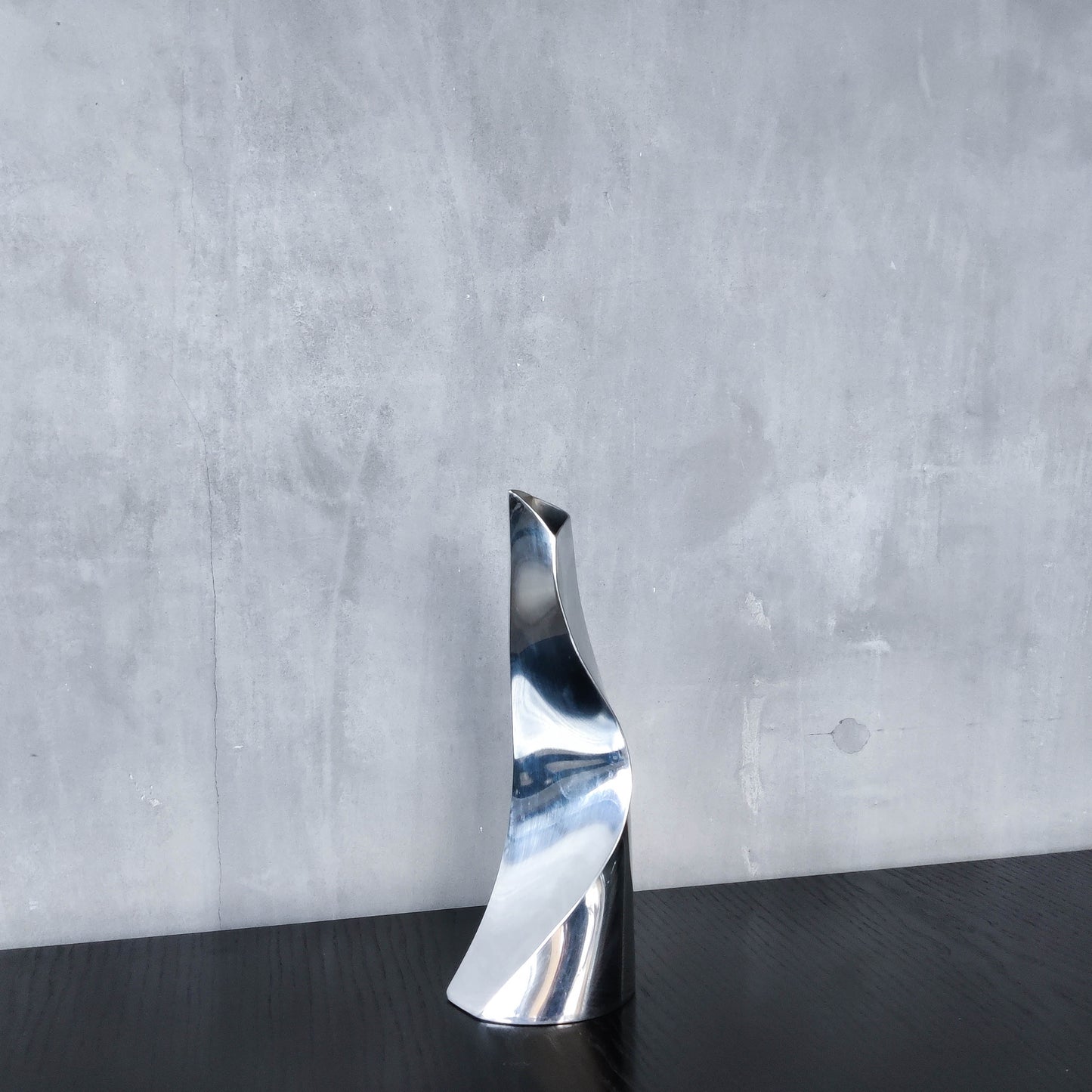 Pewter twisted sculptural vase Wentworth Catherine Tutt modernist form