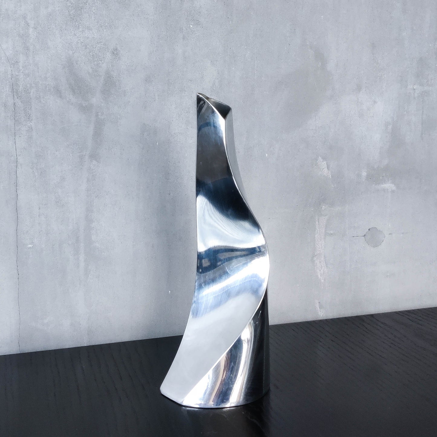 Pewter twisted sculptural vase Wentworth Catherine Tutt modernist form