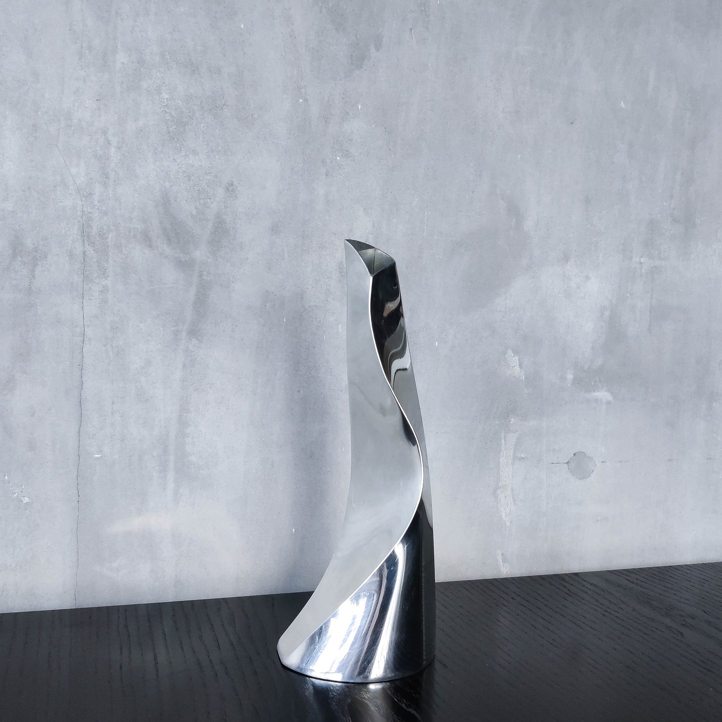 Pewter twisted sculptural vase Wentworth Catherine Tutt modernist form