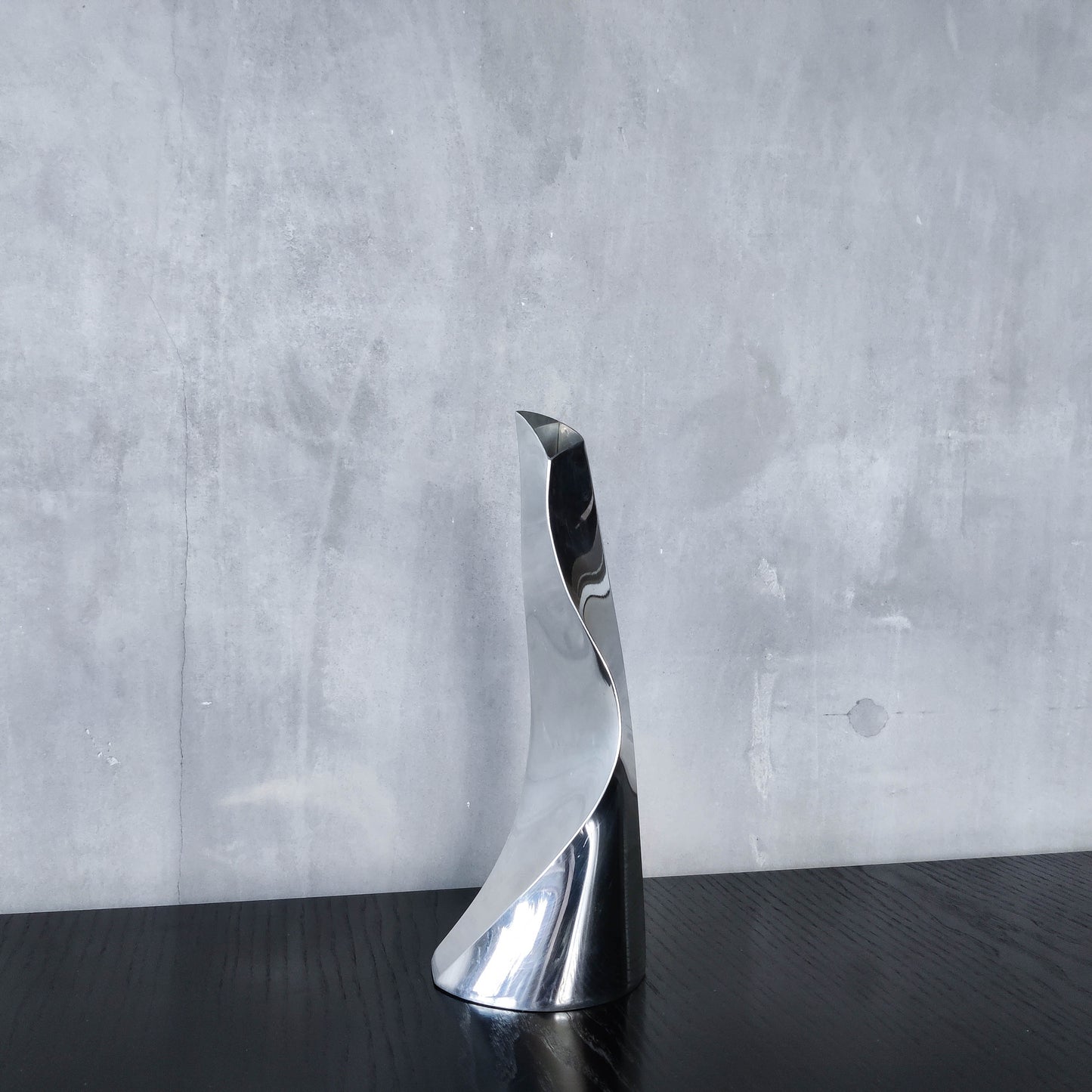 Pewter twisted sculptural vase Wentworth Catherine Tutt modernist form