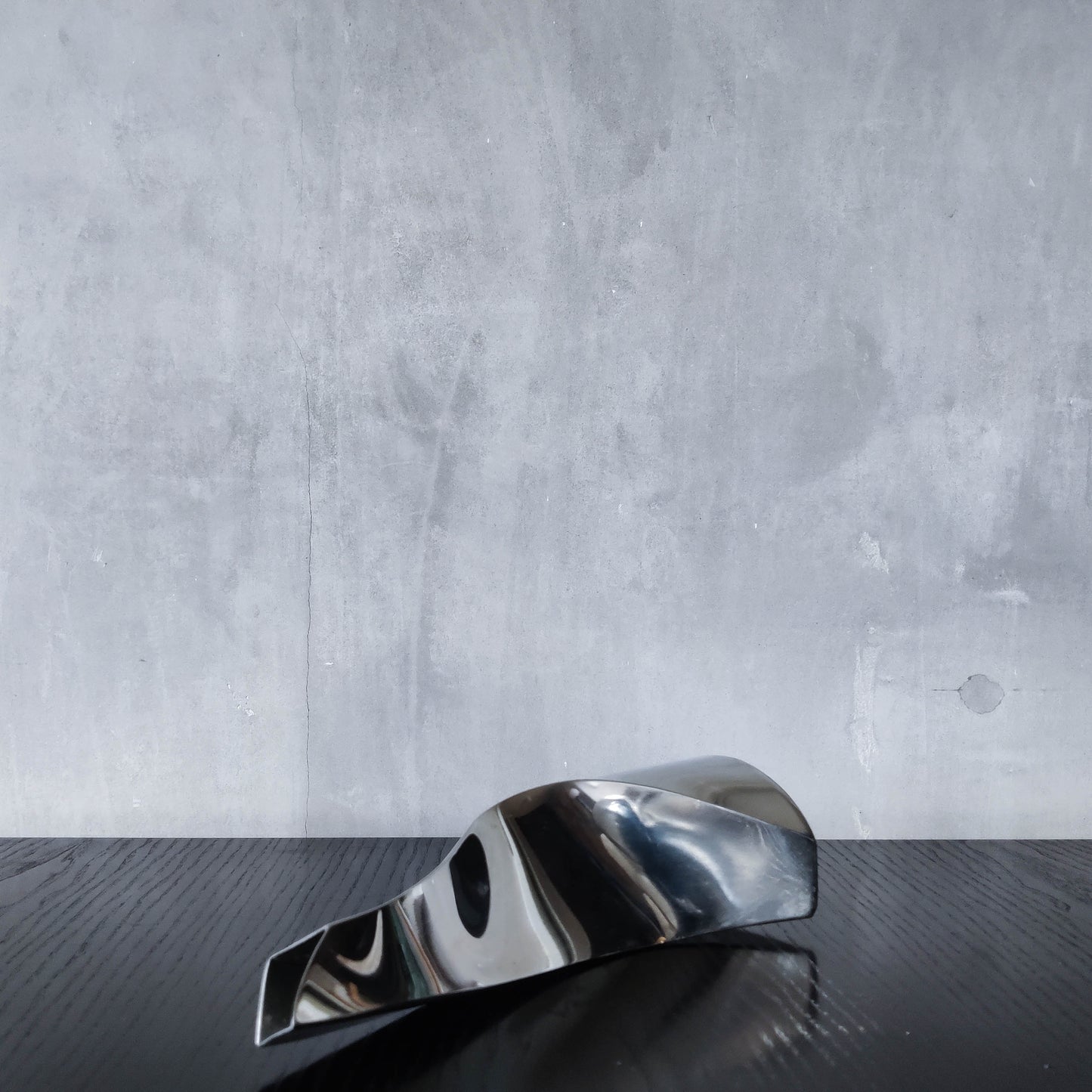 Pewter twisted sculptural vase Wentworth Catherine Tutt modernist form