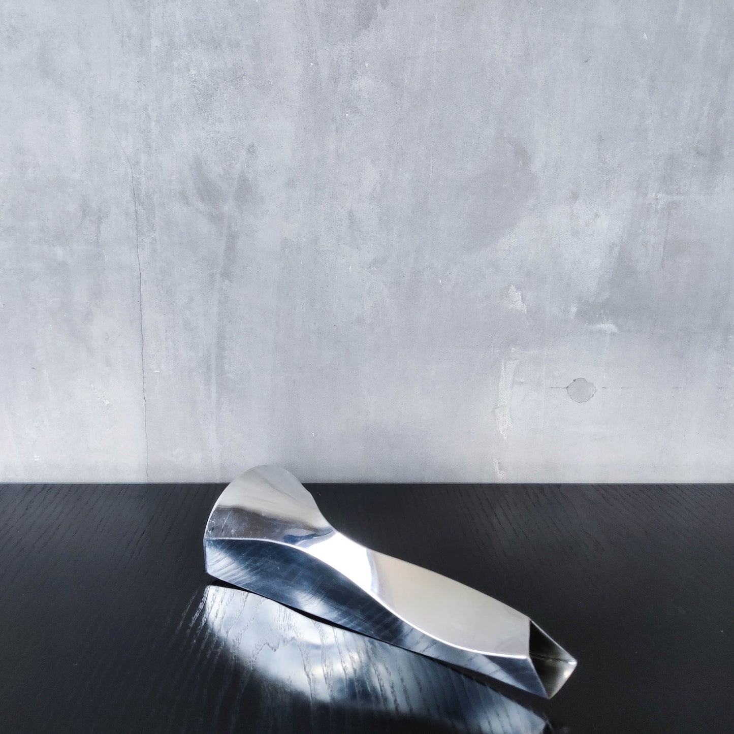 Pewter twisted sculptural vase Wentworth Catherine Tutt modernist form