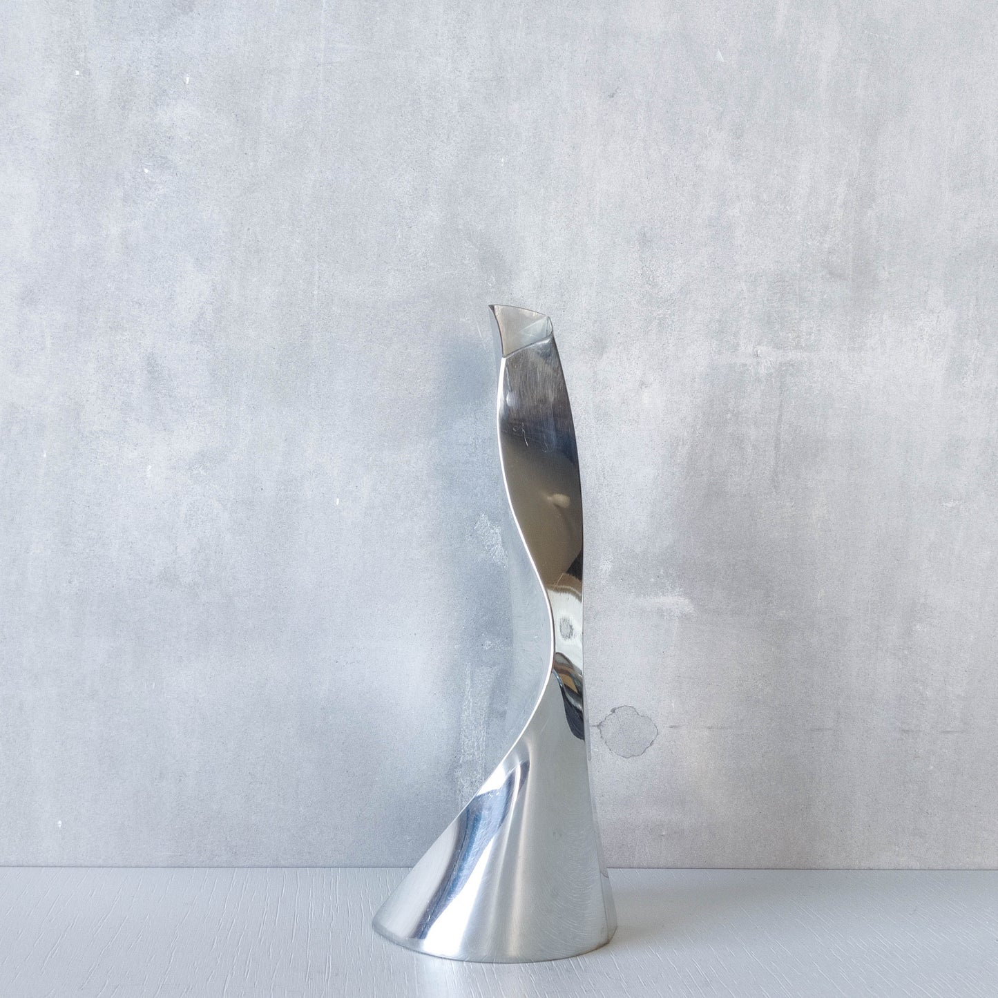 Pewter twisted sculptural vase Wentworth Catherine Tutt modernist form