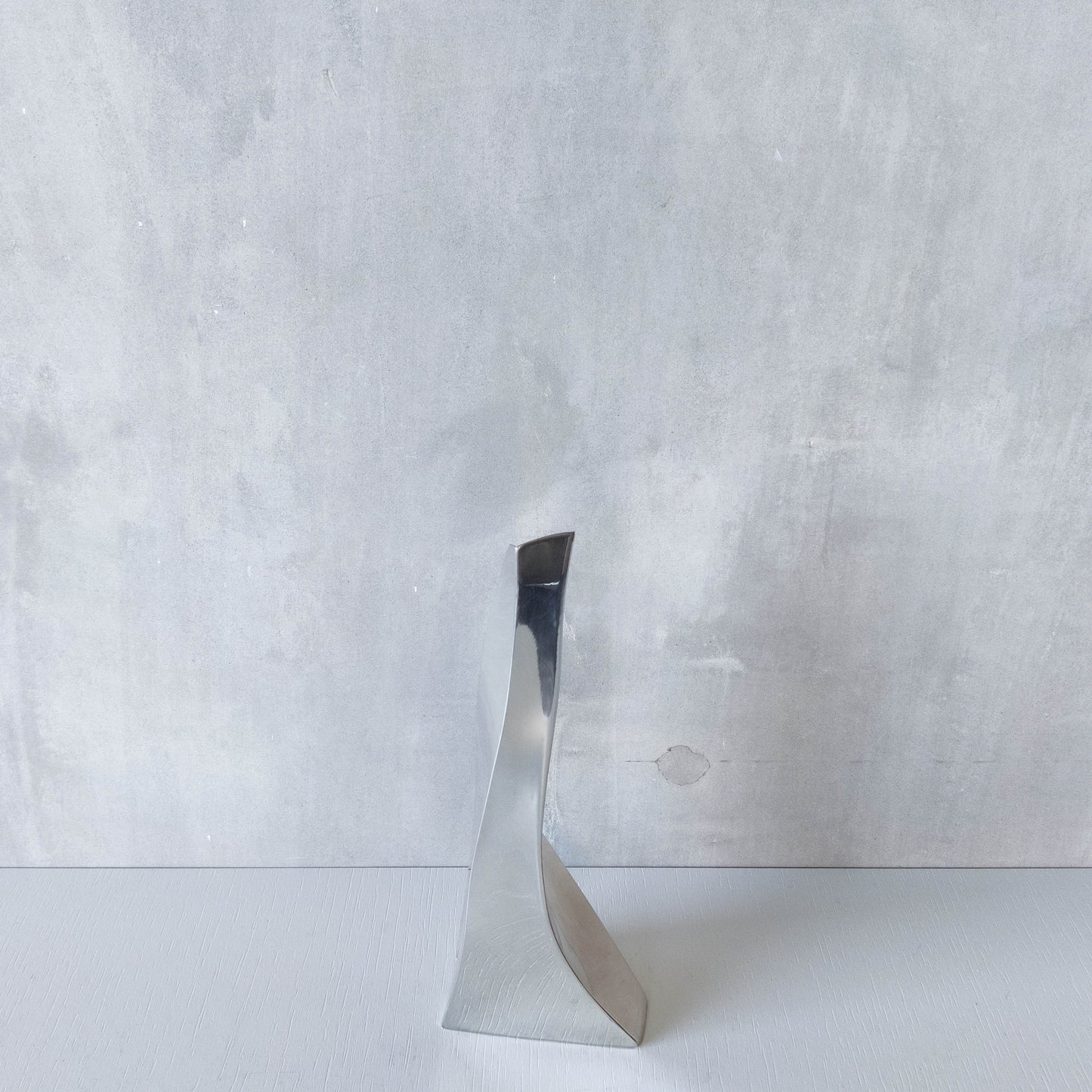 Pewter twisted sculptural vase Wentworth Catherine Tutt modernist form