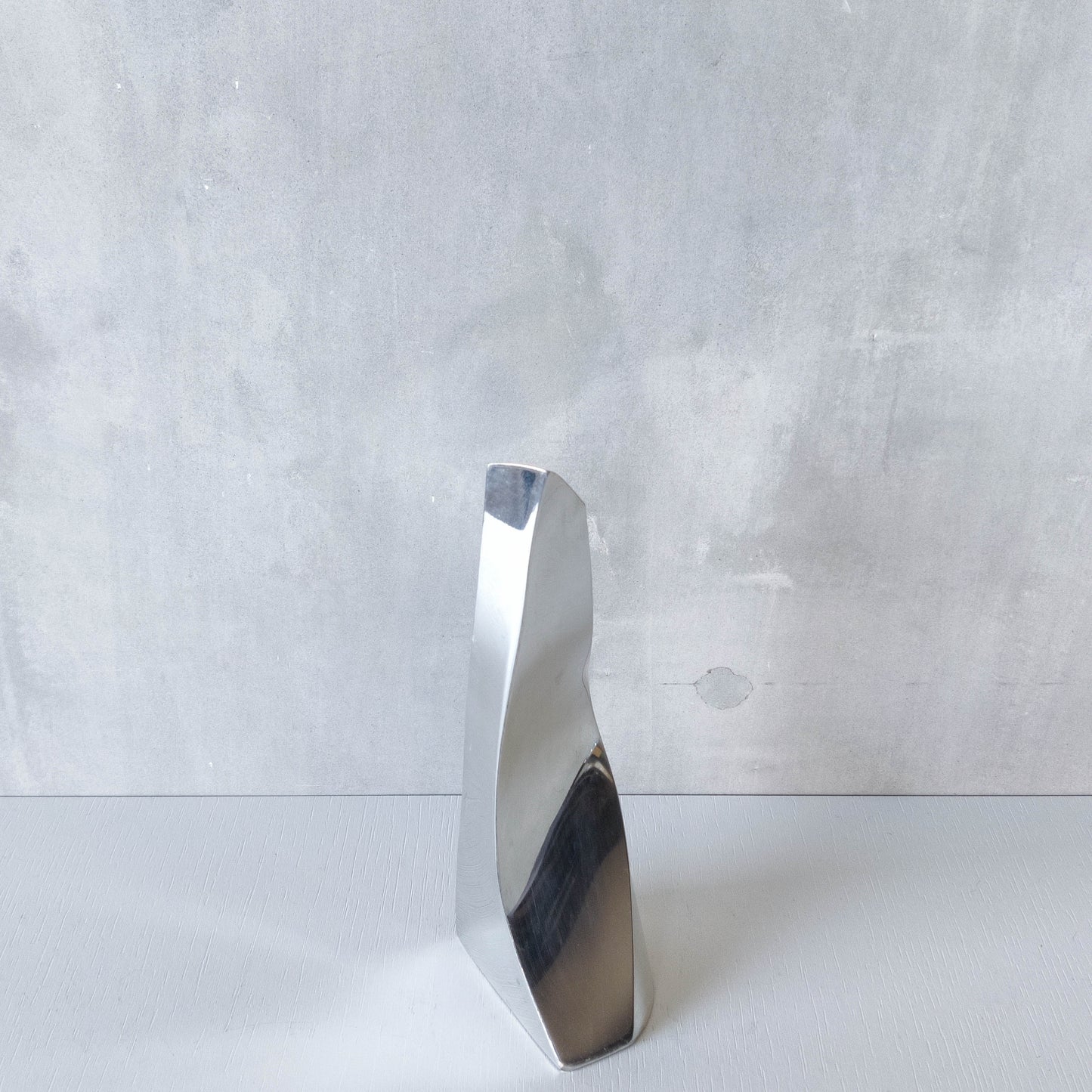 Pewter twisted sculptural vase Wentworth Catherine Tutt modernist form