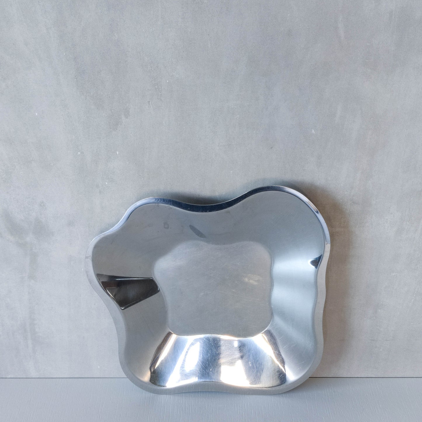 Alvar Aalto for Littala modernist freeform steel bowl sculptural centrepiece