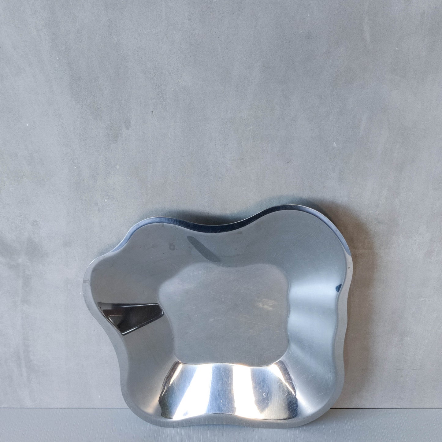 Alvar Aalto for Littala modernist freeform steel bowl sculptural centrepiece