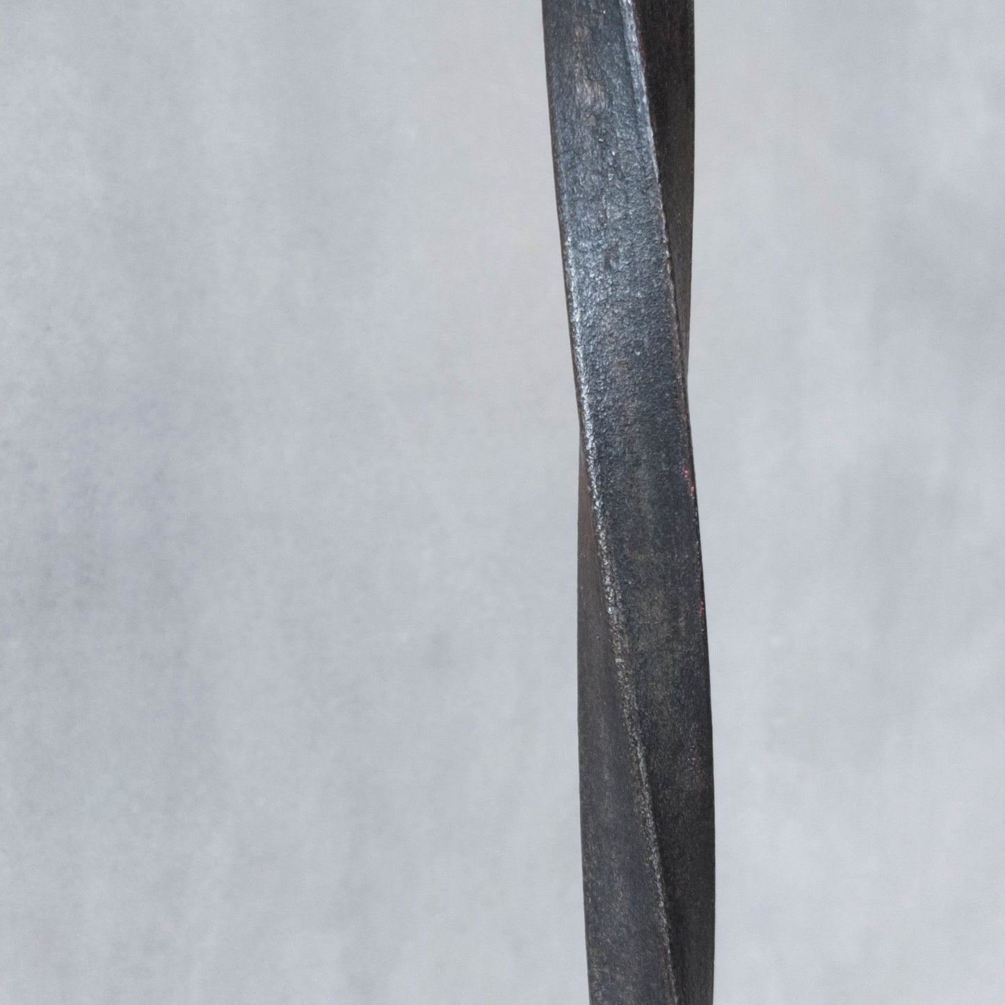 Vintage 1980s large artisan wrought iron metal wavy twisted sculptural candelabra