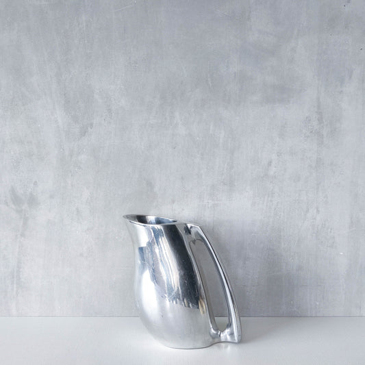 Vintage 00s Neil Cohen for Nambe modernist heavy cast aluminium jug pitcher vase