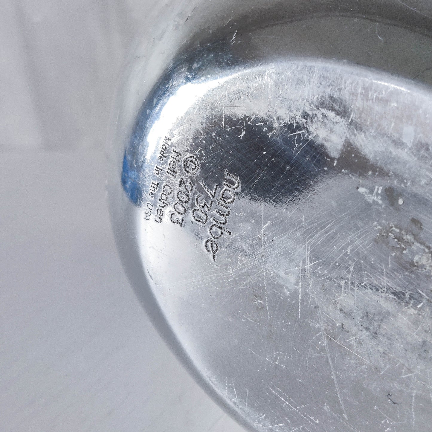 Vintage 00s Neil Cohen for Nambe modernist heavy cast aluminium jug pitcher vase