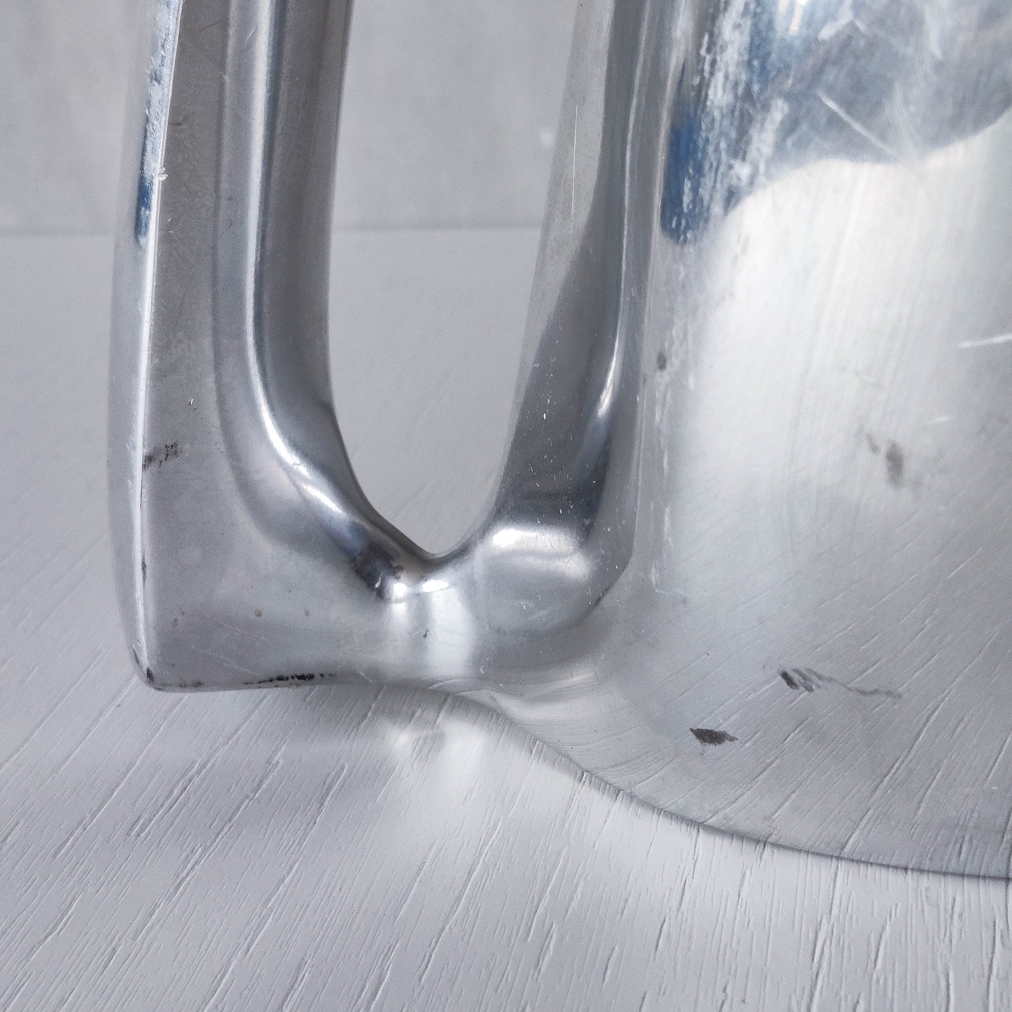 Vintage 00s Neil Cohen for Nambe modernist heavy cast aluminium jug pitcher vase