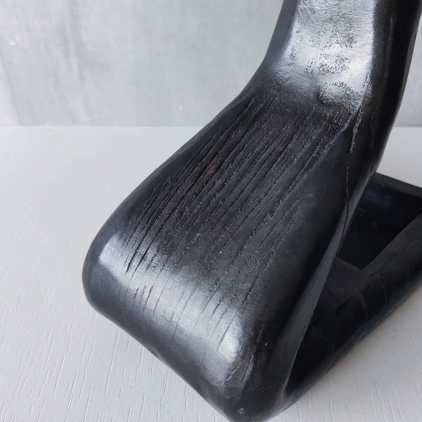 Midcentury brutalist forged patinated copper sculptural candle holder vide poche