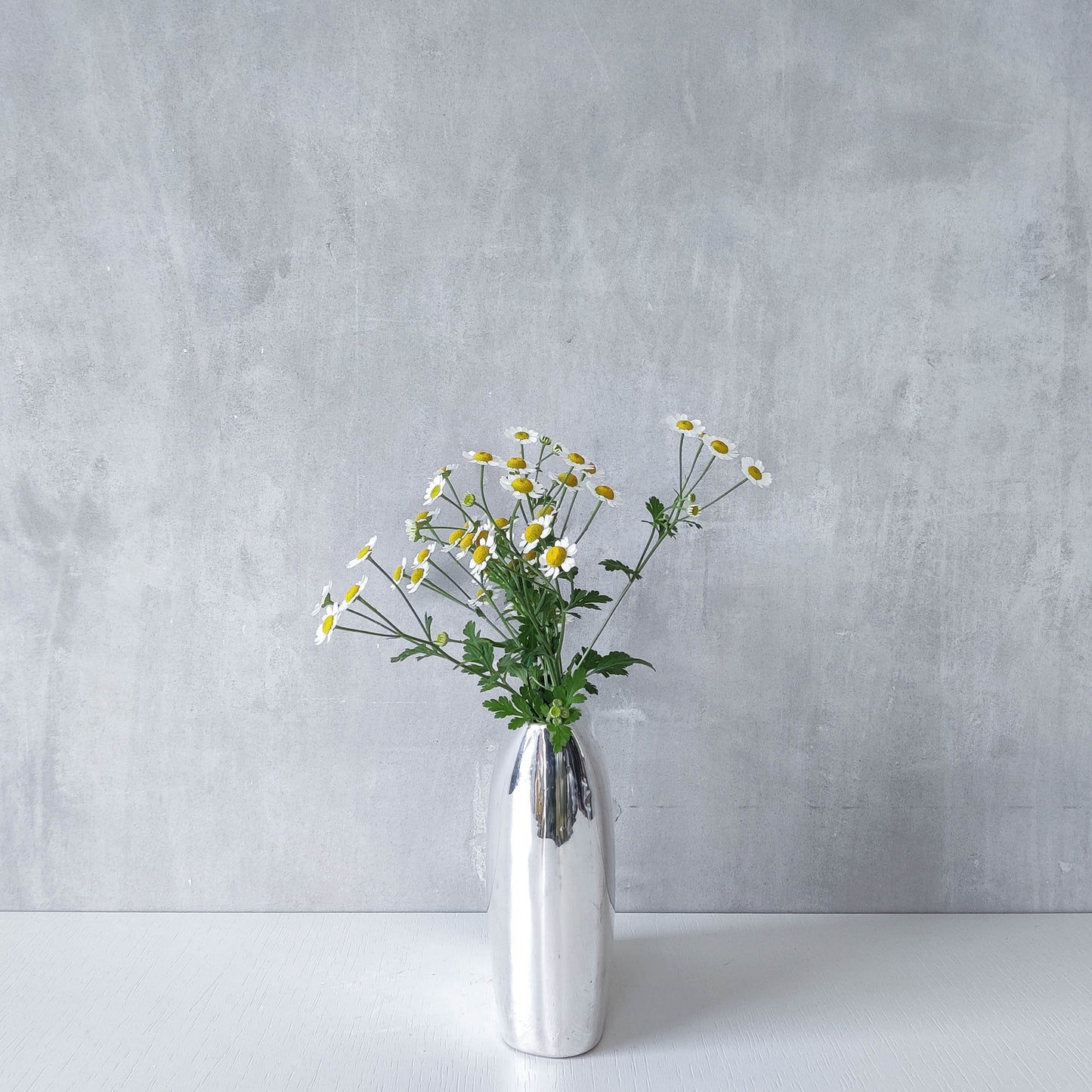 Vintage silver plated envelope flat form metal vase