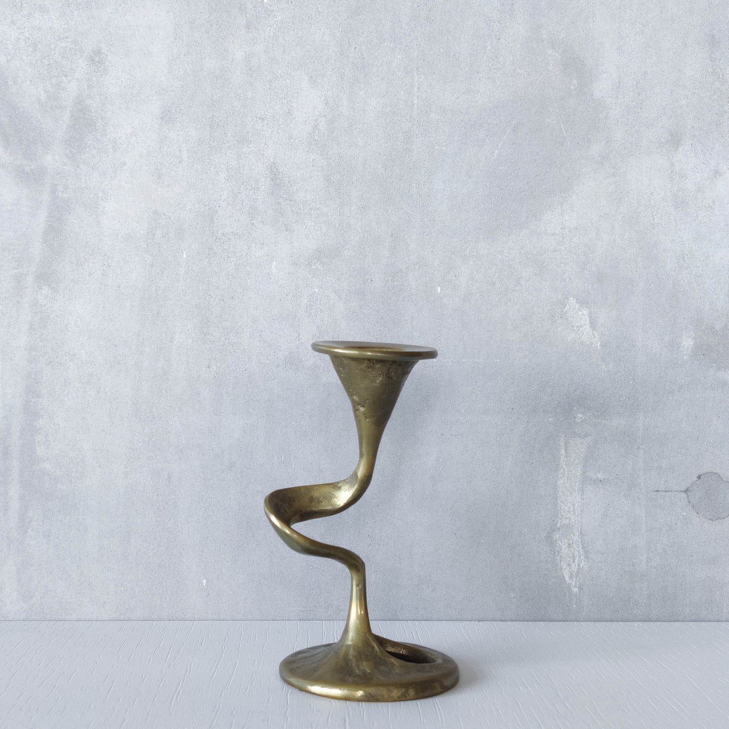 Mid-century cast brass candle holder attributed to Kurt Jesch for Fratelli Tonini
