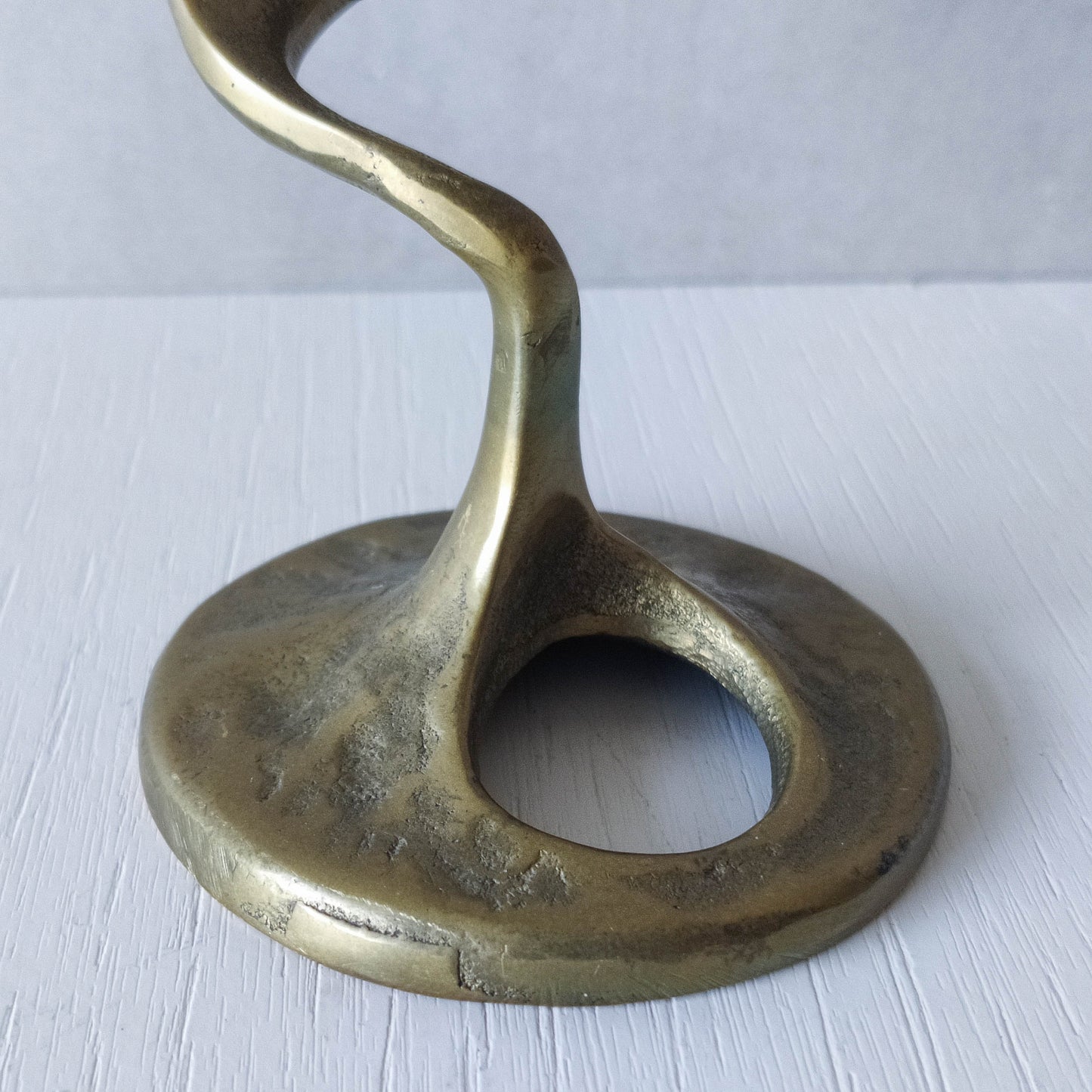 Mid-century cast brass candle holder attributed to Kurt Jesch for Fratelli Tonini