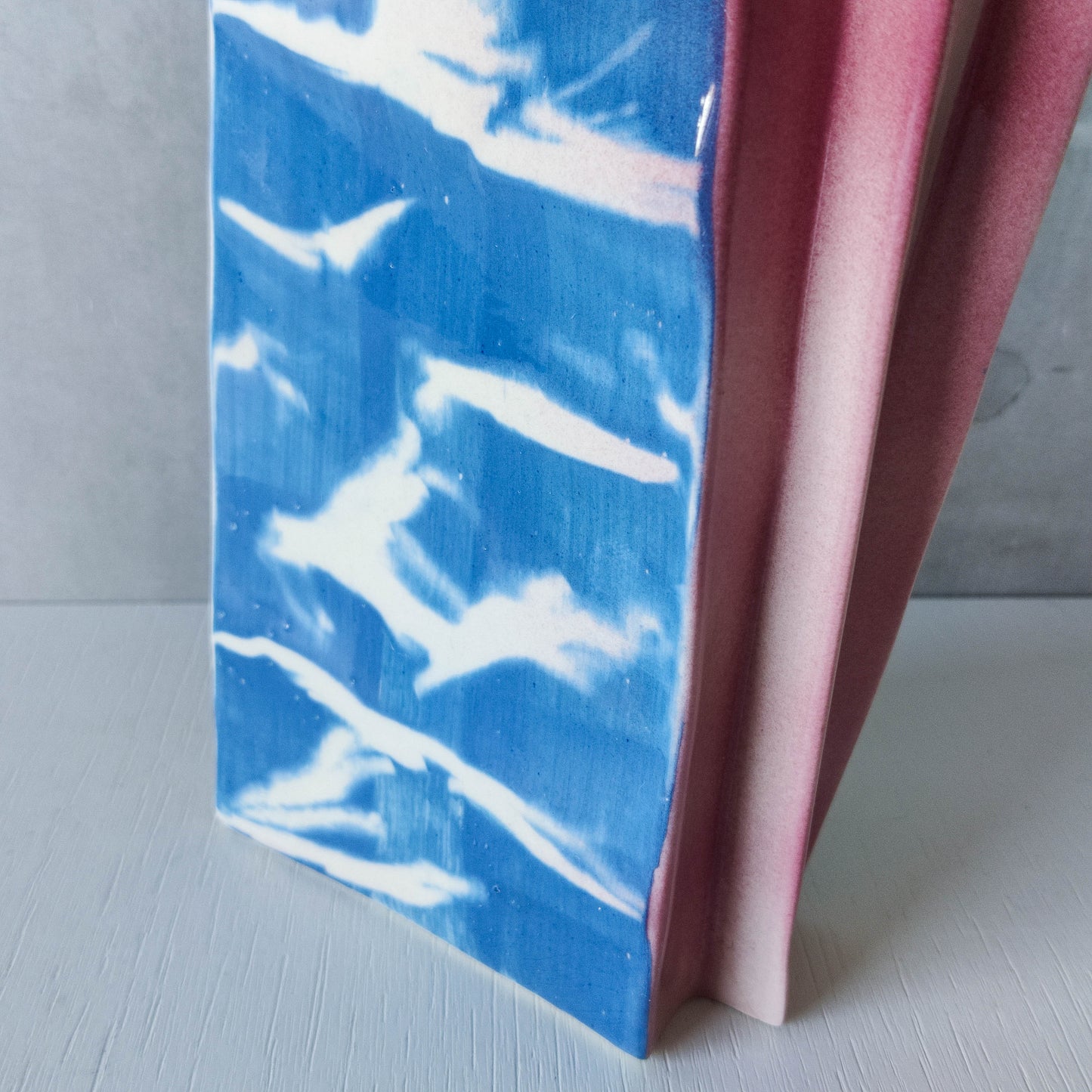 Carol McNicoll for Next Interiors 1985 slip cast pleated vase abstract form