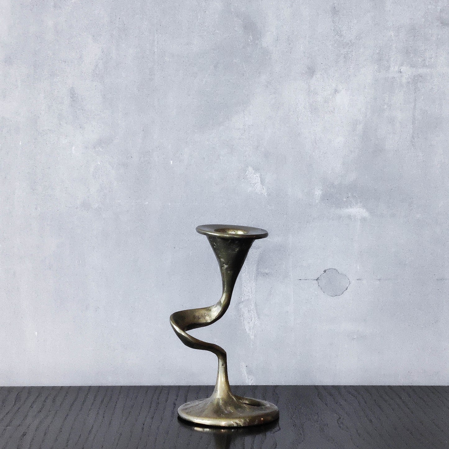Mid-century cast brass candle holder attributed to Kurt Jesch for Fratelli Tonini