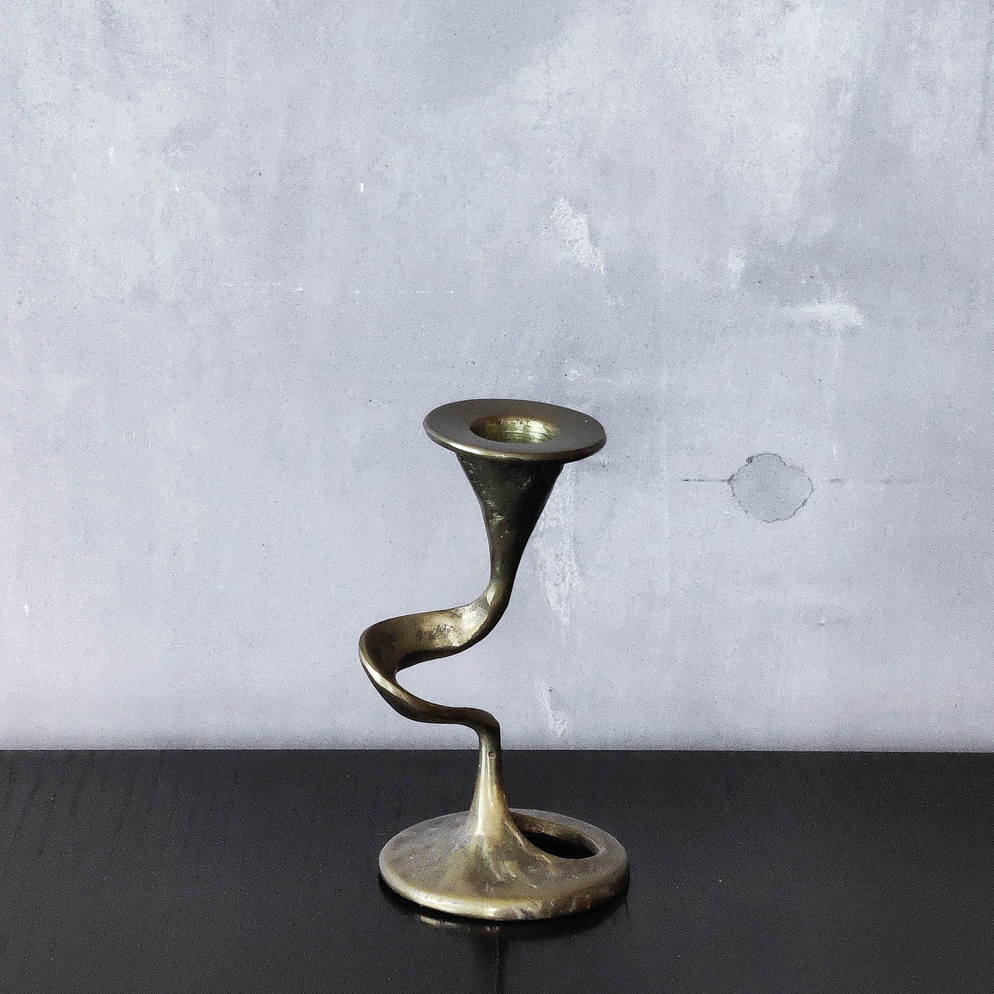 Mid-century cast brass candle holder attributed to Kurt Jesch for Fratelli Tonini