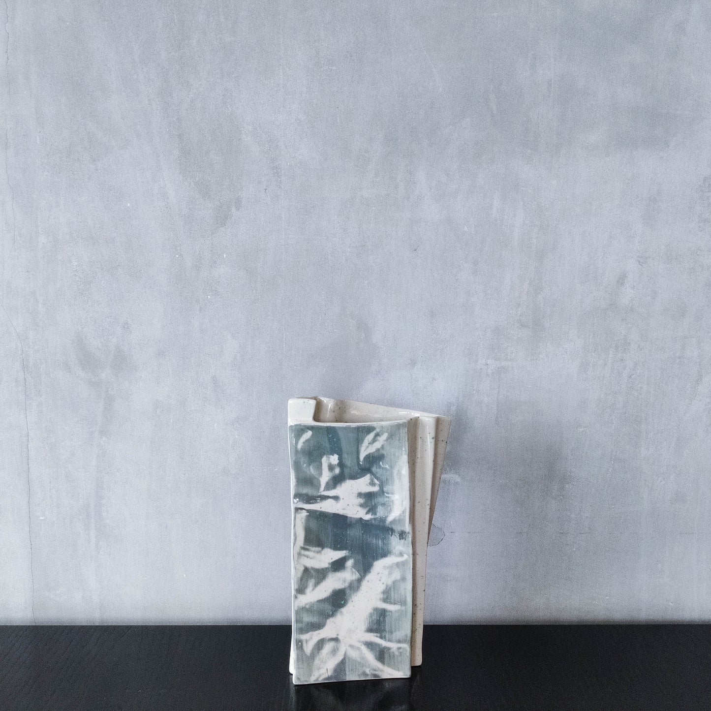 Carol McNicoll for Next Interiors 1985 slip cast pleated vase abstract form