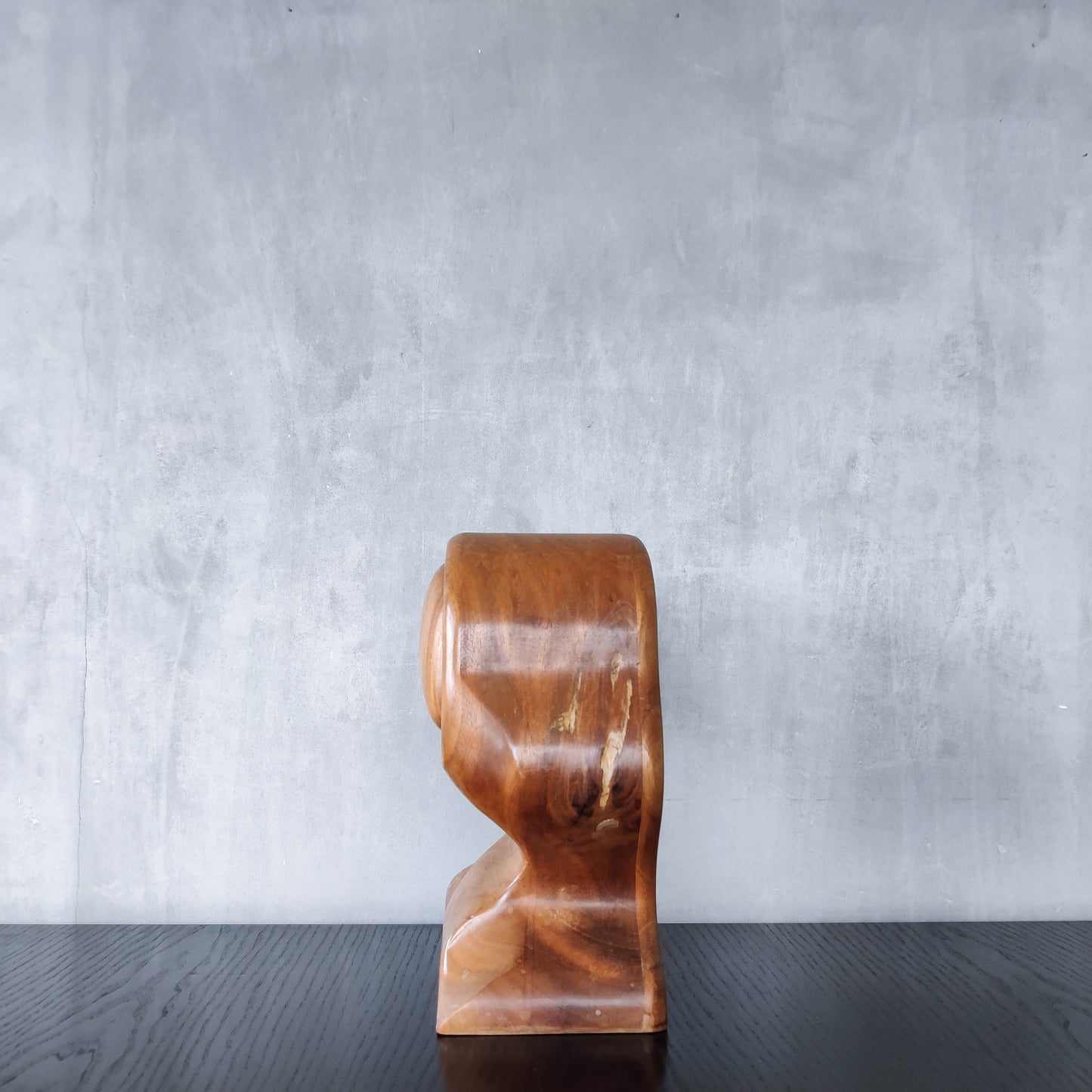 Vintage carved hardwood wood surrealist sculptural jewellery trinket box drawer