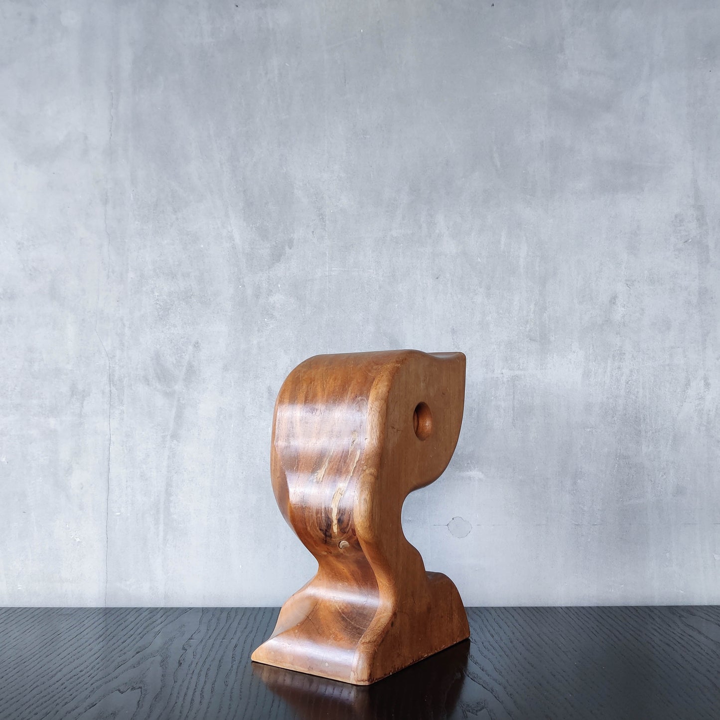 Vintage carved hardwood wood surrealist sculptural jewellery trinket box drawer