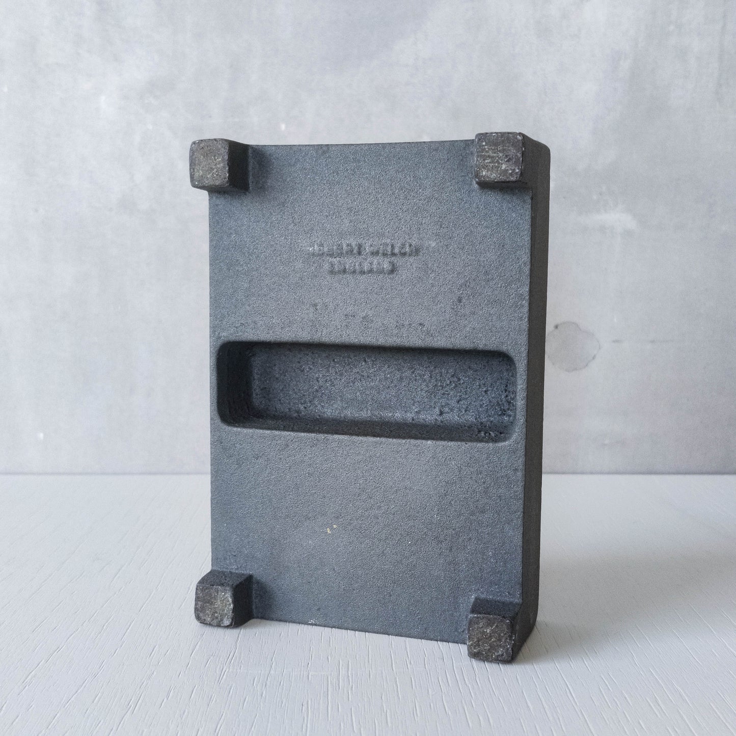 Robert Welch vintage modernist cast iron ashtray warm grey