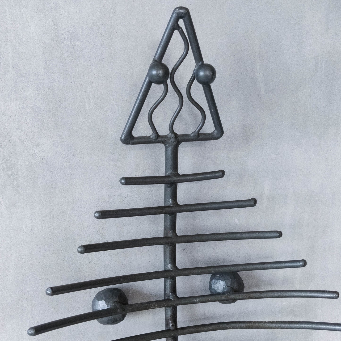 Vintage large forged steel fish skeleton sculptural centrepiece ball footed bowl