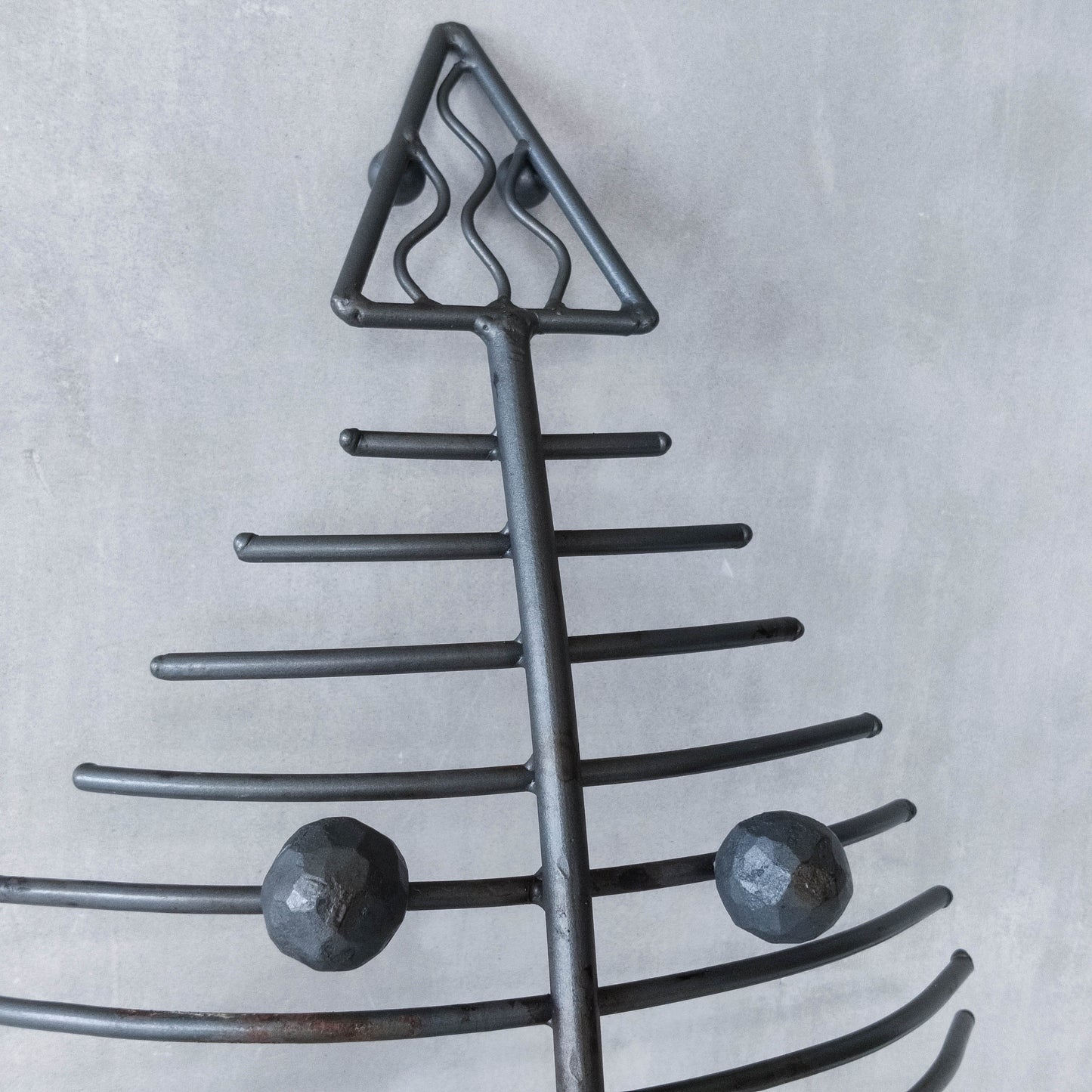 Vintage large forged steel fish skeleton sculptural centrepiece ball footed bowl