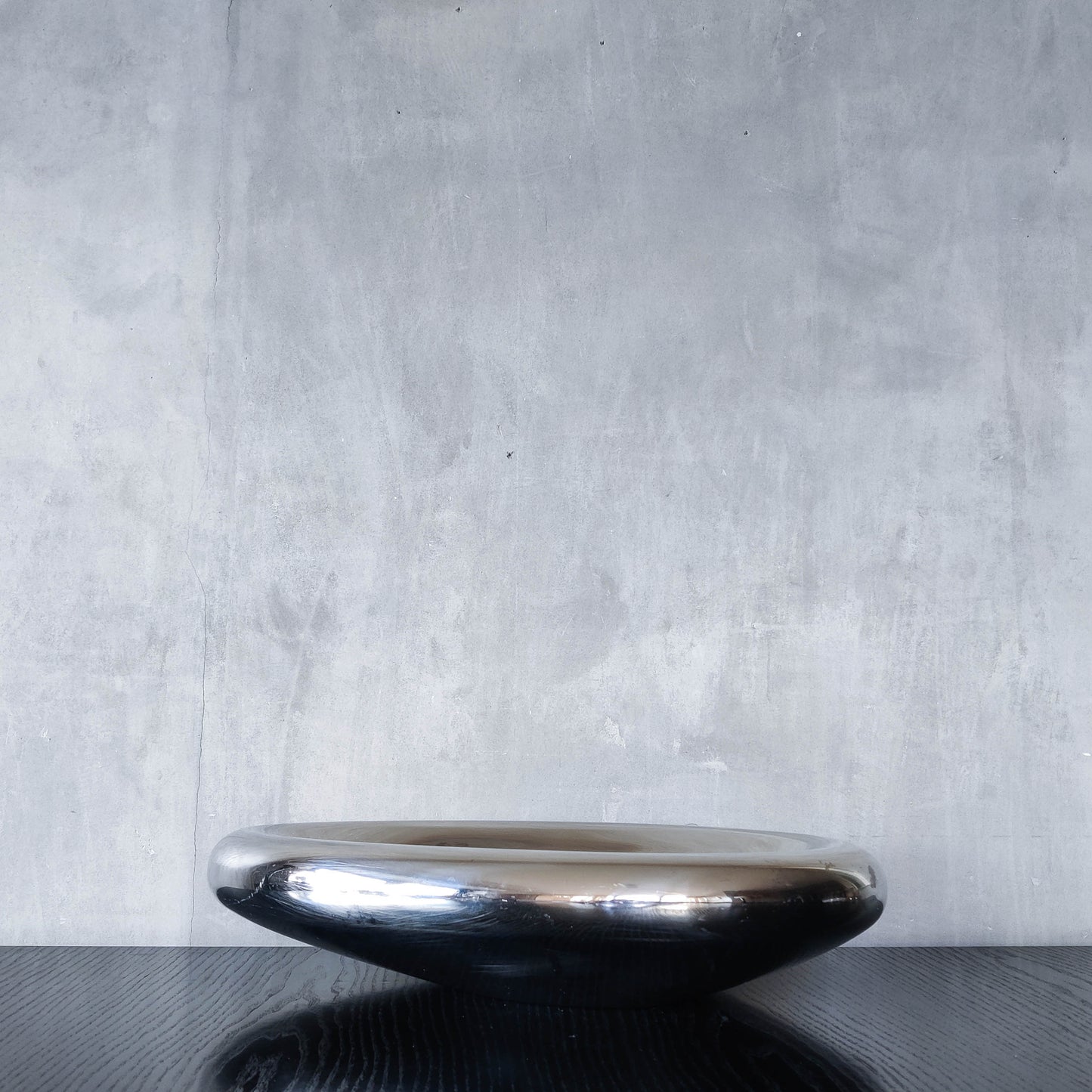 Vintage 00s steel large sculptural centerpiece bowl by architect Nigel Coates for Alessi