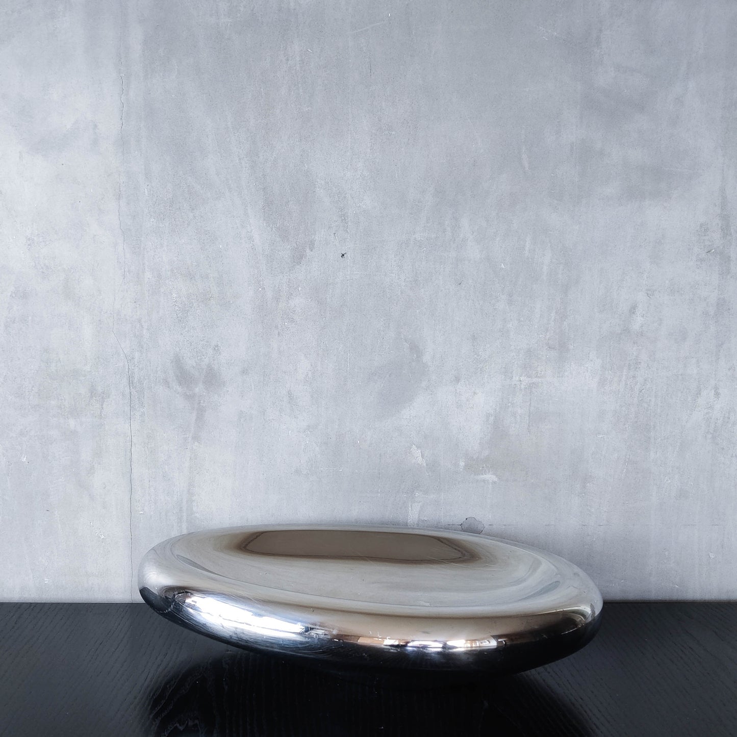 Vintage 00s steel large sculptural centerpiece bowl by architect Nigel Coates for Alessi