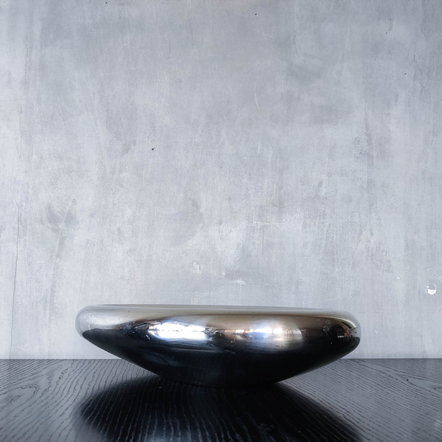 Vintage 00s steel large sculptural centerpiece bowl by architect Nigel Coates for Alessi