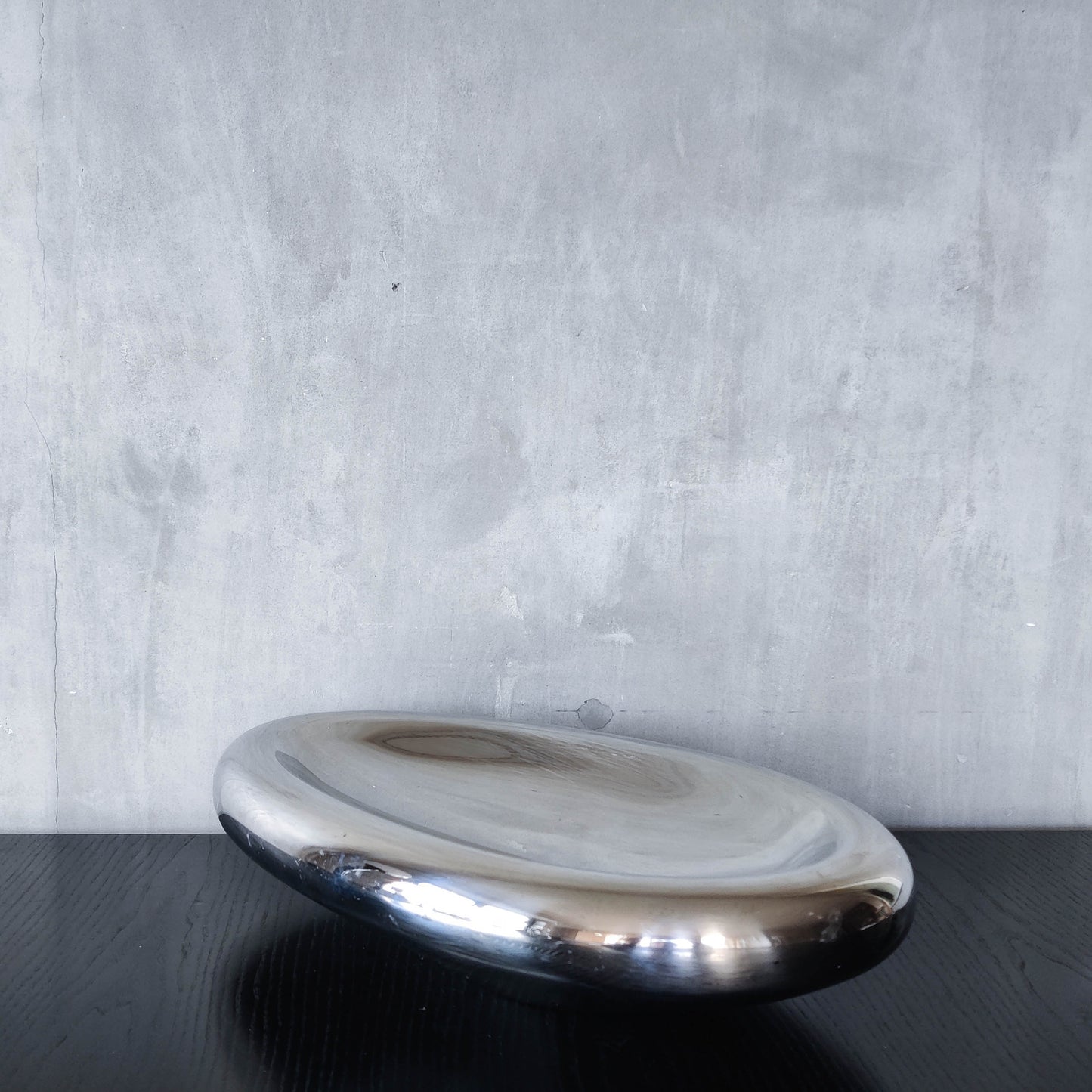 Vintage 00s steel large sculptural centerpiece bowl by architect Nigel Coates for Alessi