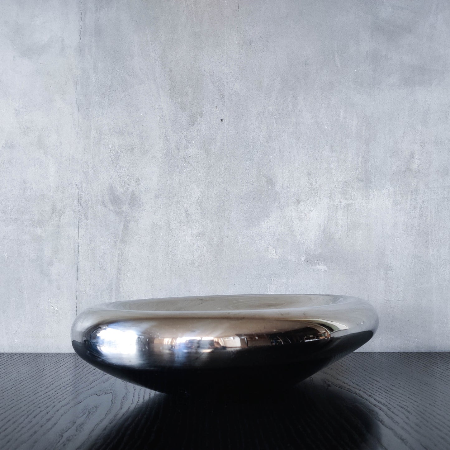 Vintage 00s steel large sculptural centerpiece bowl by architect Nigel Coates for Alessi