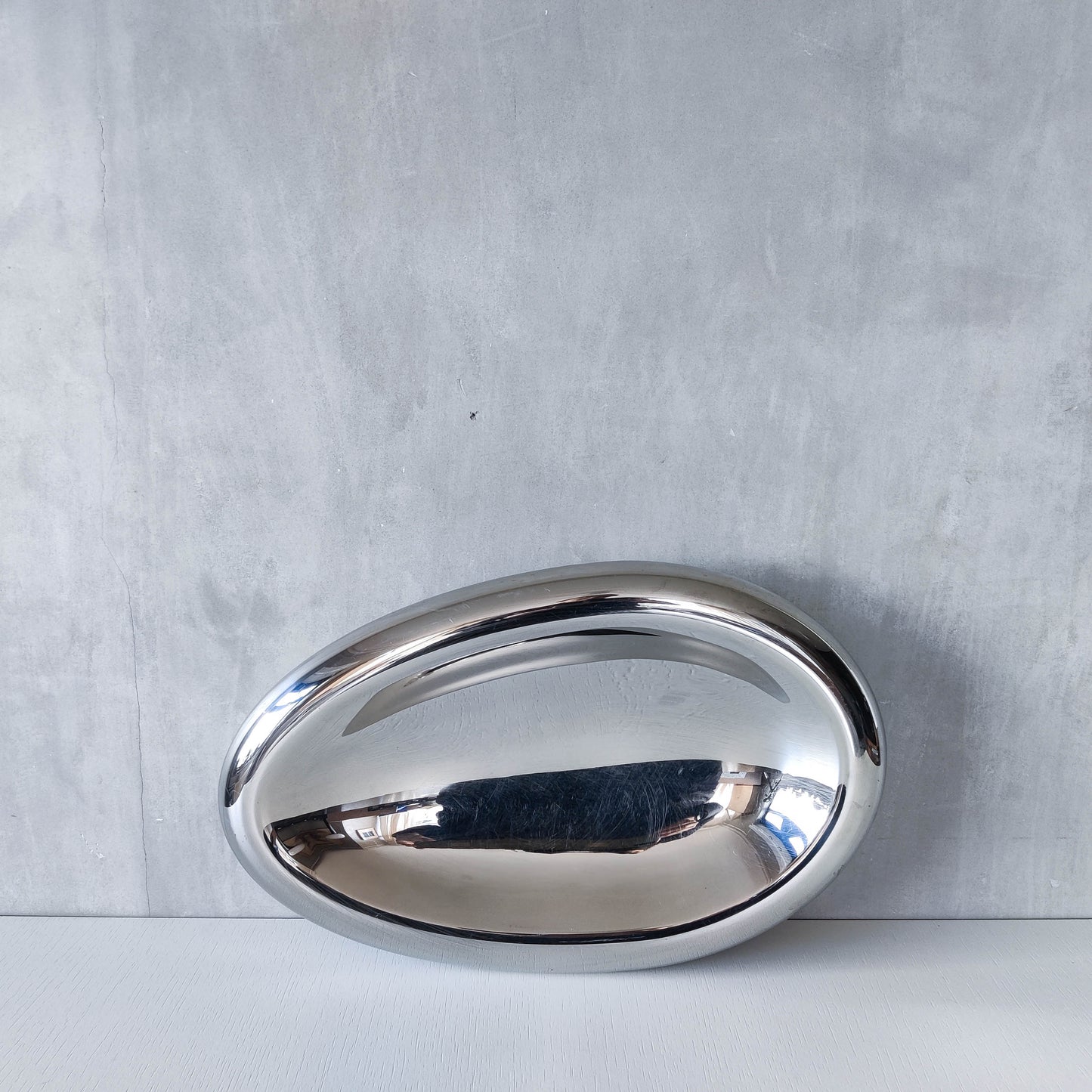 Vintage 00s steel large sculptural centerpiece bowl by architect Nigel Coates for Alessi