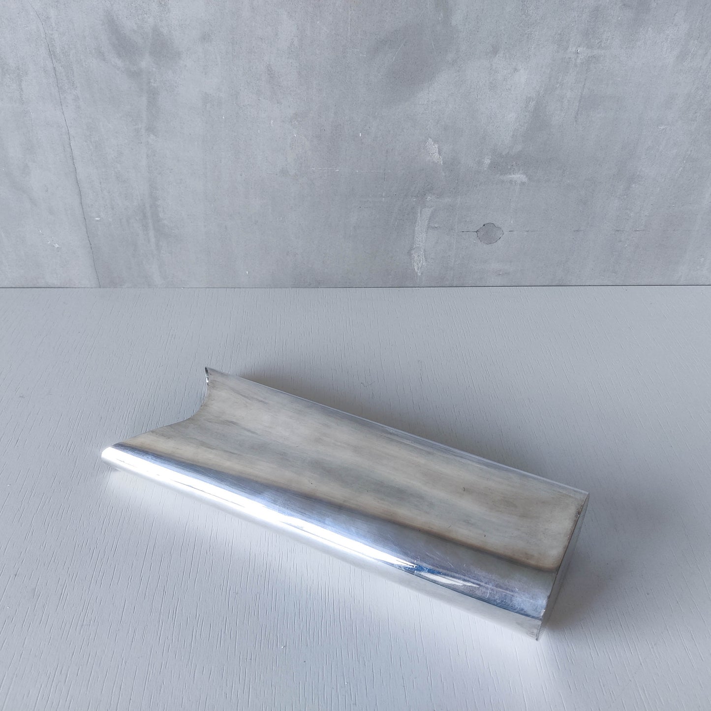 1980s Guido Niest Fala Atelier made in Italy silver plated modernist vase handmade Italy