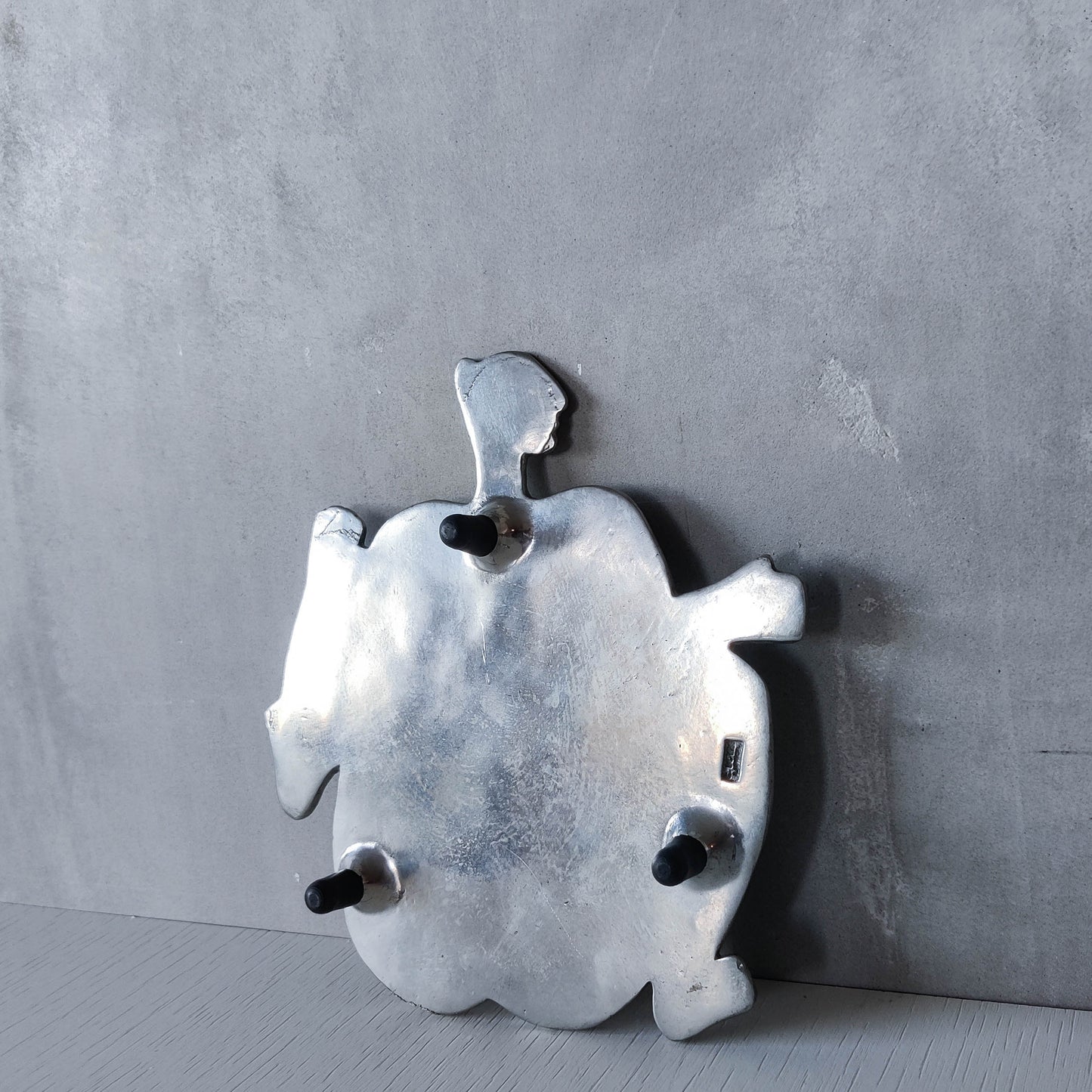 Vintage Carrol Boyes cast pewter whimsical figure nude trivet stand