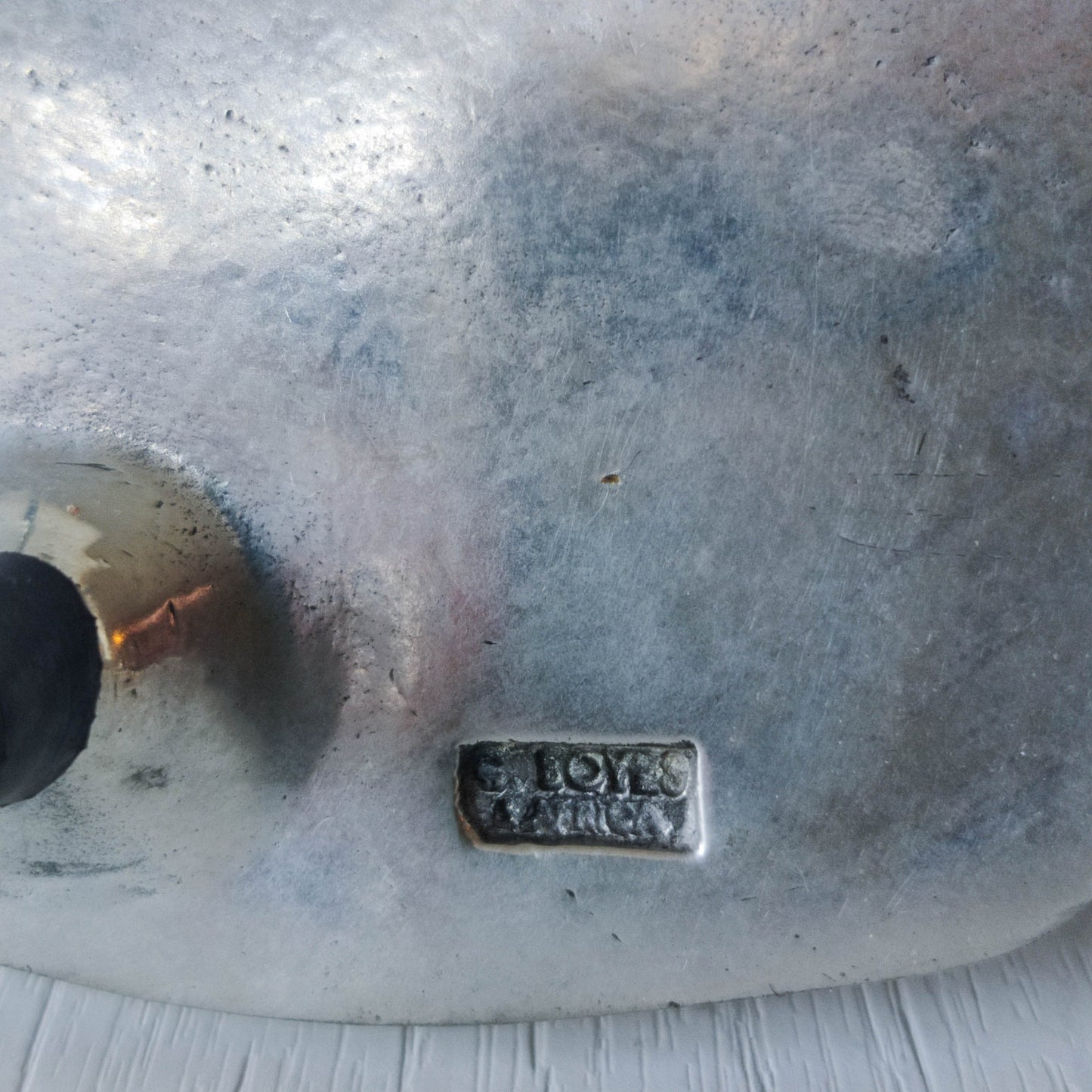 Vintage Carrol Boyes cast pewter whimsical figure nude trivet stand