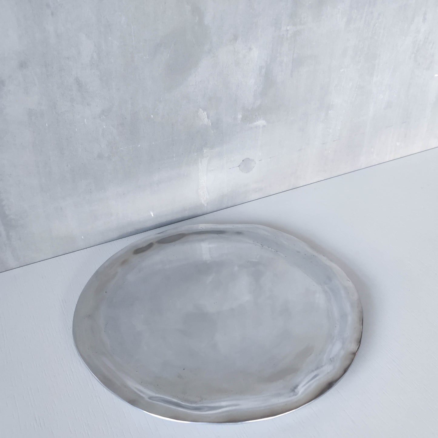 Izabel Lam vintage deadstock 1990s cast aluminium organic modernist platter centerpiece