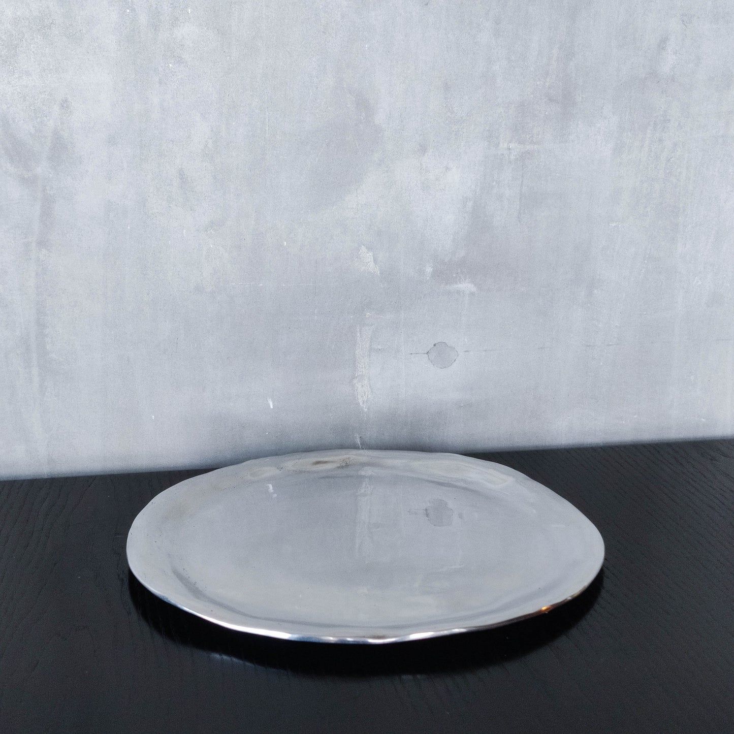 Izabel Lam vintage deadstock 1990s cast aluminium organic modernist platter centerpiece