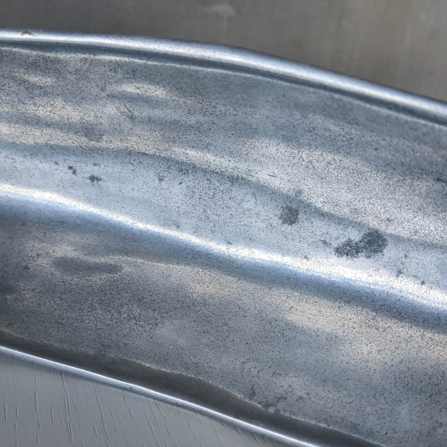 1990s cast aluminium sculptural large footed bowl centrepiece