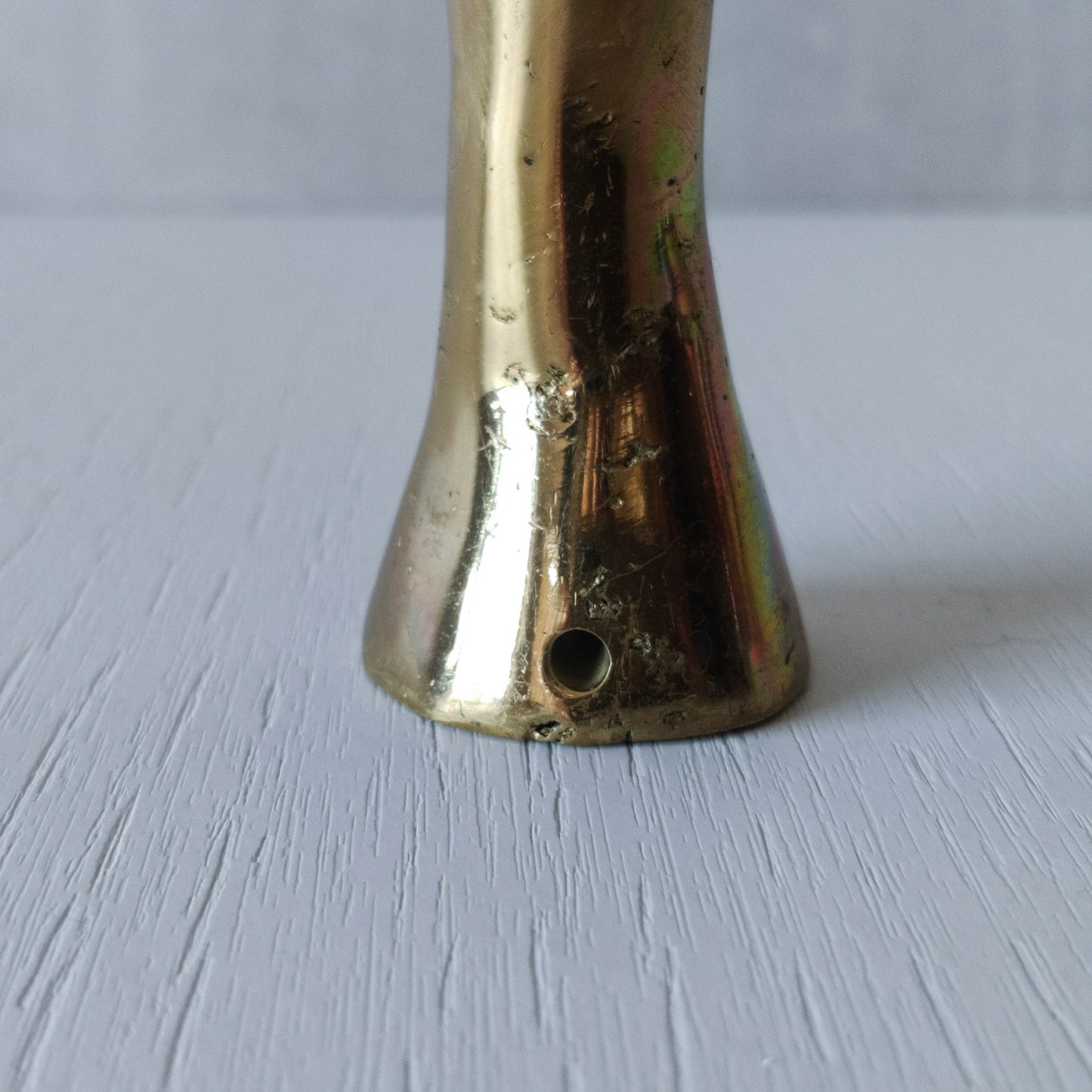 David Marshall brutalist hand cast brass sculptural chunky bottle opener 1980s